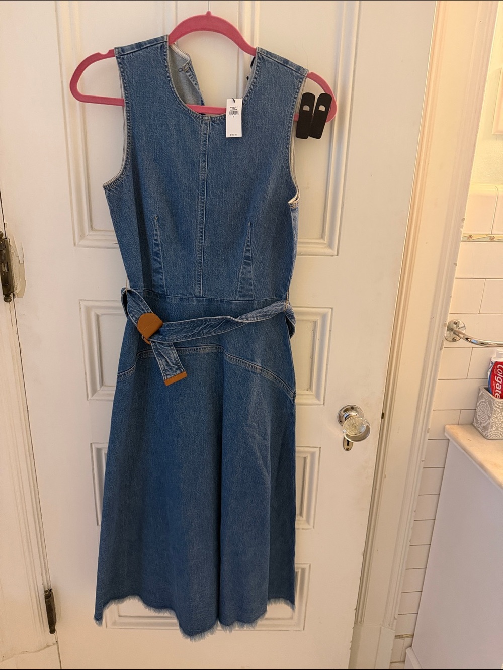 Banana Republic Sleeveless Midi Dress with Waist Tie
